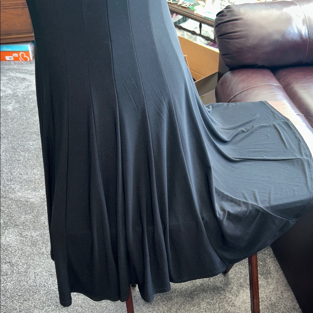 Jessica Howard Perfect Black Dress with Neckline with Pearls & Sequins Size 10 - Picture 12 of 14